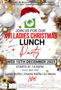 La Asociación de Mujeres de Hacienda del Álamo celebra su ‘XVI Ladies Christmas Lunch’ el 10 de diciembre
